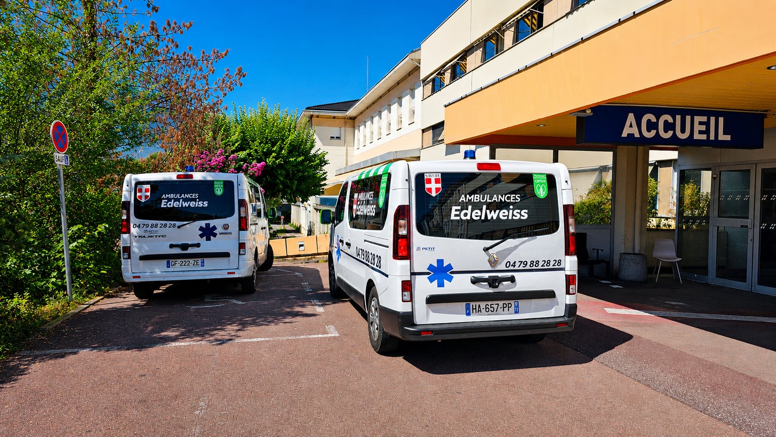 Ambulances Edelweiss à l'accueil d'un établissement de santé