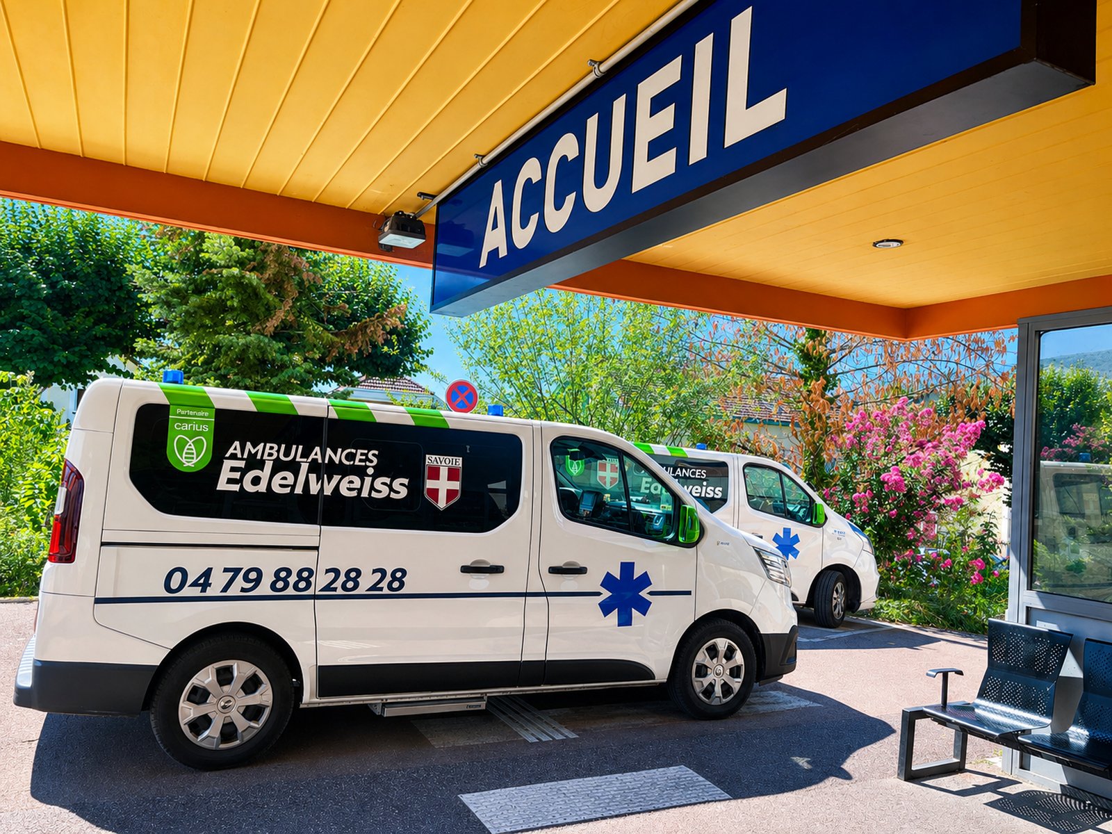 Ambulances Edelweiss à l'accueil d'un établissement de santé